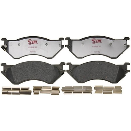R/M Brakes BRAKE PADS OEM OE Replacement Hybrid Technology With Hardware EHT702AH